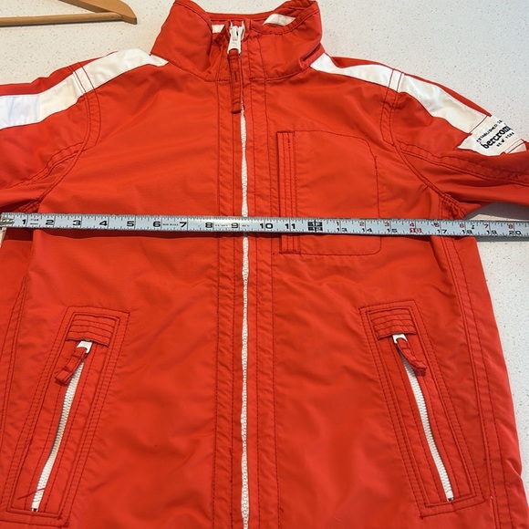 Abercrombie Saranac Lake Jacket Orange & White Jacket Kid's Size Large - Picture 13 of 17